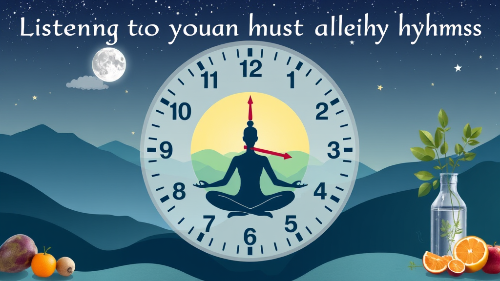 몸이 원하는 시간 자연 리듬에 맞춘 자기 관리 방법